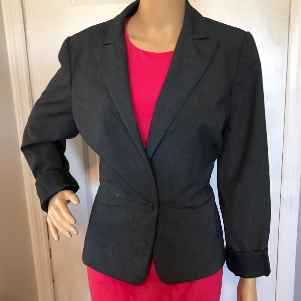 💜Calvin Klein grey blazer jacket 12